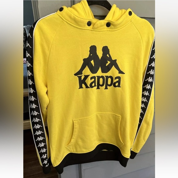 Kappa Hoodie  Yellow stripes Size M - Picture 1 of 9